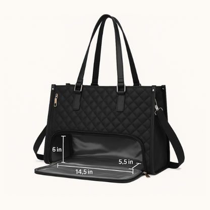 Lilac and Lillies: 3-in-1 Quilted Tote Bag