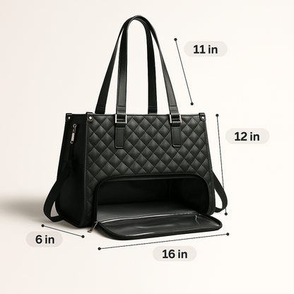 Lilac and Lillies: 3-in-1 Quilted Tote Bag